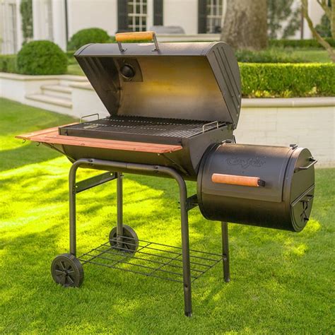 electric smoker side box|charcoal grill with side smoker.